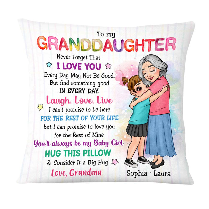 Personalized Birthday Gifts For Granddaughter Live Love Laugh Pillow 27593 1