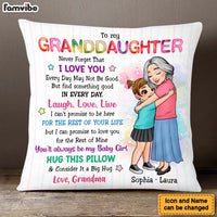 Personalized Birthday Gifts For Granddaughter Live Love Laugh Pillow 27593 thumb 1