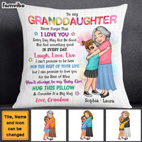 Personalized Birthday Gifts For Granddaughter Live Love Laugh Pillow 27593 thumb 1