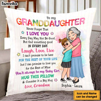 Personalized Birthday Gifts For Granddaughter Live Love Laugh Pillow 27593 thumb 1