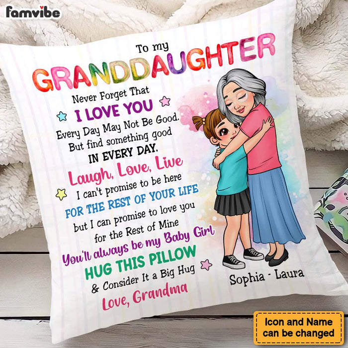 Personalized Birthday Gifts For Granddaughter Live Love Laugh Pillow 27593 1