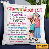 Personalized Birthday Gifts For Granddaughter Live Love Laugh Pillow 27593 thumb 1