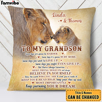 Personalized Gift For Grandson Lion Believe In Yourself Pillow 27596 thumb 1