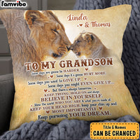 Personalized Gift For Grandson Lion Believe In Yourself Pillow 27596 thumb 1