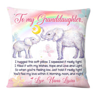 Personalized Gift For Granddaughter Elephant Rainbow Hug This Pillow 27598 thumb 1