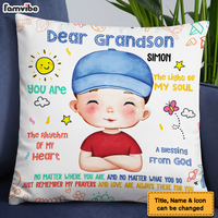 Personalized Gift For Grandson You Are  The Rhythm Of My Heart Pillow 27599 thumb 1