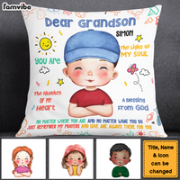 Personalized Gift For Grandson You Are  The Rhythm Of My Heart Pillow 27599 thumb 1