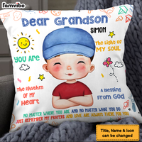 Personalized Gift For Grandson You Are  The Rhythm Of My Heart Pillow 27599 thumb 1