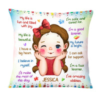 Personalized Gift For Granddaughter Positive Affirmations For Kids Pillow 27600 thumb 1