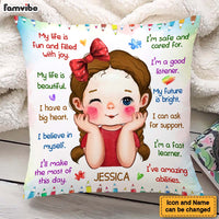 Personalized Gift For Granddaughter Positive Affirmations For Kids Pillow 27600 thumb 1