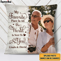 Personalized Gift For Couple Photo My Favorite Place Is Next To You Pillow 27601 thumb 1