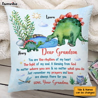 Personalized Gift For Grandson You Are  The Rhythm Of My Heart Pillow 27603 thumb 1