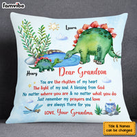 Personalized Gift For Grandson You Are  The Rhythm Of My Heart Pillow 27603 thumb 1