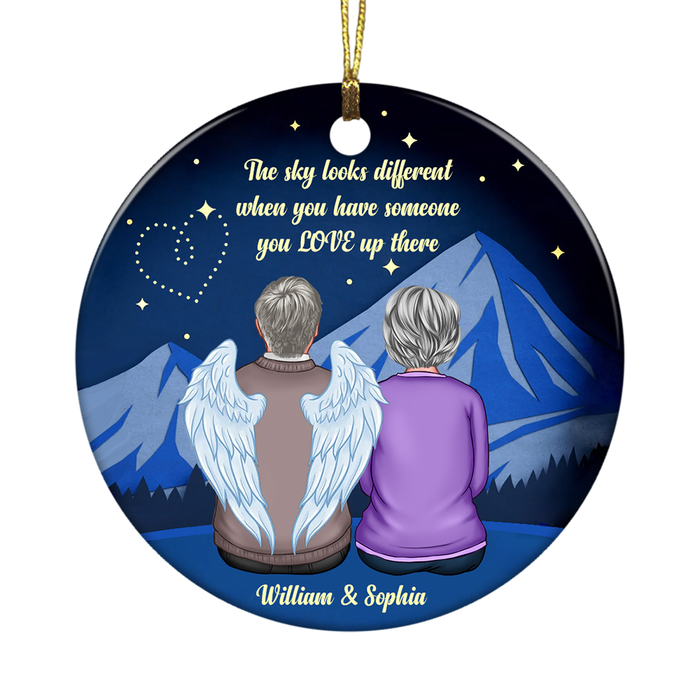 Personalized Gift For Family Memorial Sky Circle Ornament 27605 1