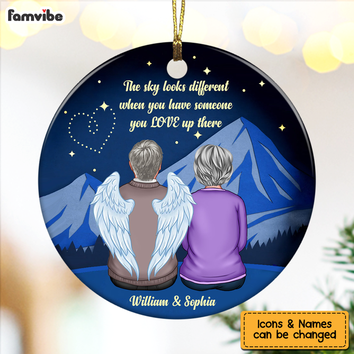 Personalized Gift For Family Memorial Sky Circle Ornament 27605 1