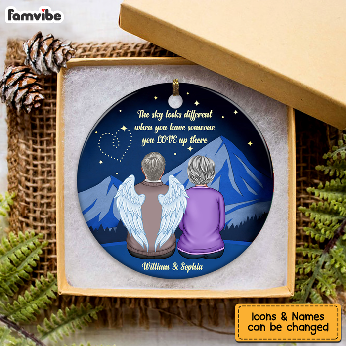 Personalized Gift For Family Memorial Sky Circle Ornament 27605 1