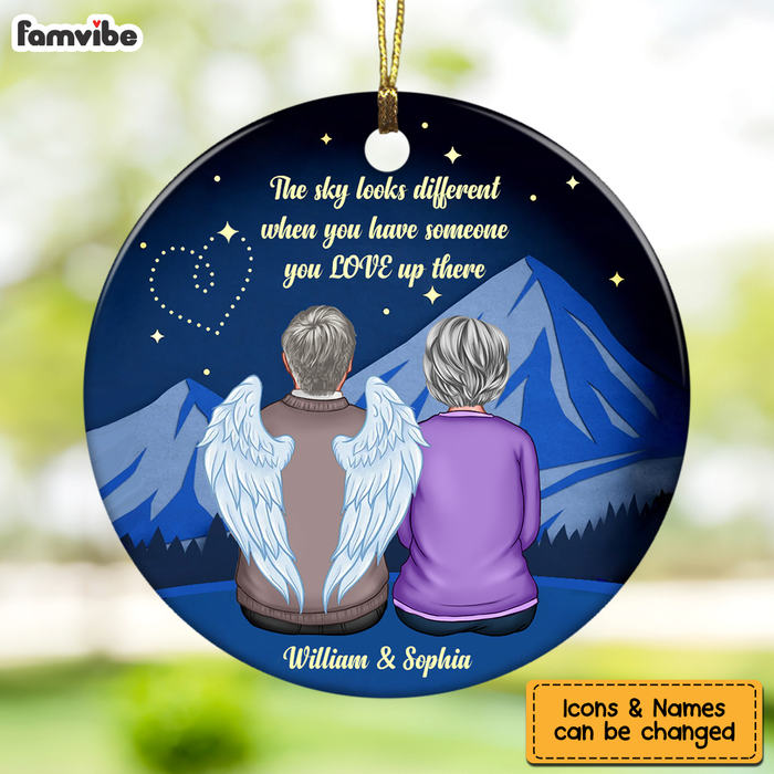 Personalized Gift For Family Memorial Sky Circle Ornament 27605 1