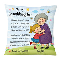 Personalized Gift For Cartoon Granddaughter Hug This Pillow 27606 thumb 1