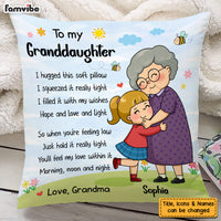 Personalized Gift For Cartoon Granddaughter Hug This Pillow 27606 thumb 1