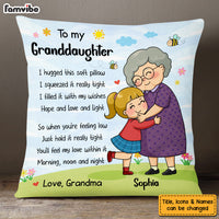 Personalized Gift For Cartoon Granddaughter Hug This Pillow 27606 thumb 1
