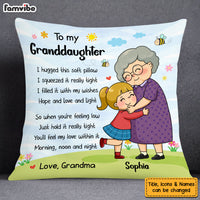 Personalized Gift For Cartoon Granddaughter Hug This Pillow 27606 thumb 1