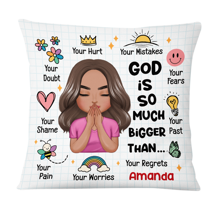 Personalized Gift For Granddaughter God Is So Much Bigger Than Pillow 27608 1