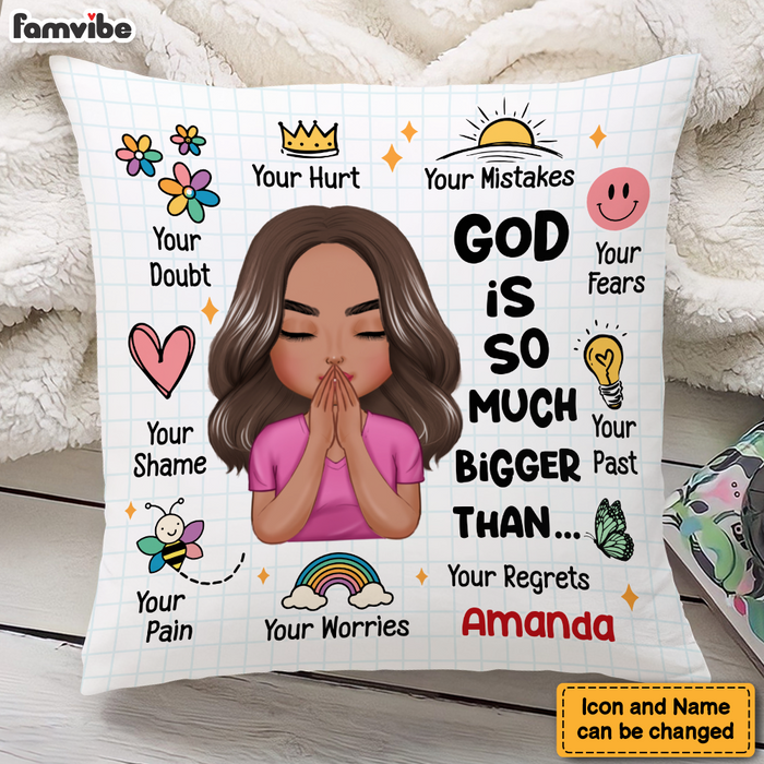 Personalized Gift For Granddaughter God Is So Much Bigger Than Pillow 27608 1