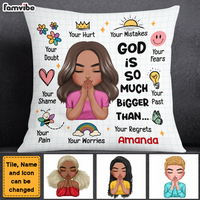 Personalized Gift For Granddaughter God Is So Much Bigger Than Pillow 27608 thumb 1