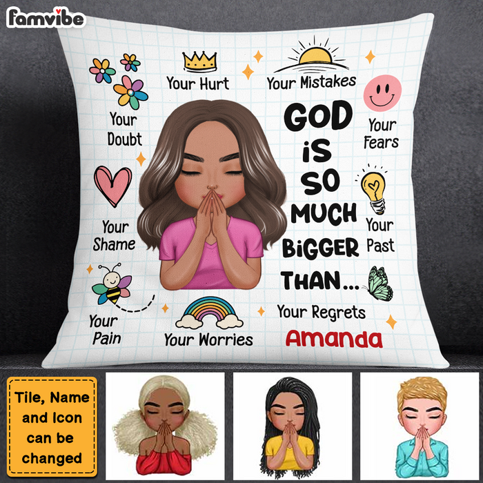 Personalized Gift For Granddaughter God Is So Much Bigger Than Pillow 27608 1