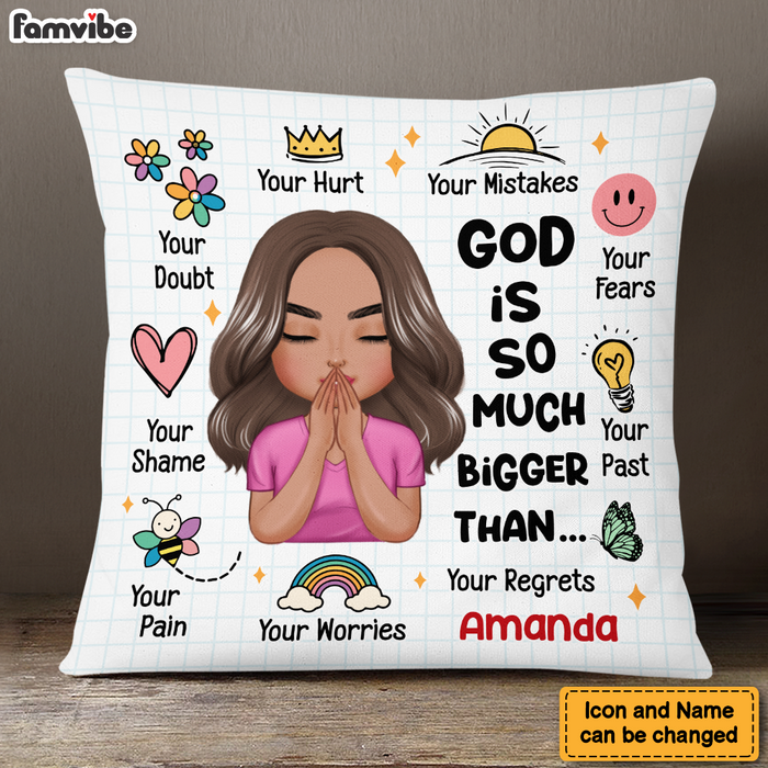 Personalized Gift For Granddaughter God Is So Much Bigger Than Pillow 27608 1