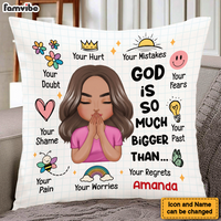 Personalized Gift For Granddaughter God Is So Much Bigger Than Pillow 27608 thumb 1