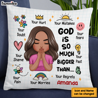 Personalized Gift For Granddaughter God Is So Much Bigger Than Pillow 27608 thumb 1