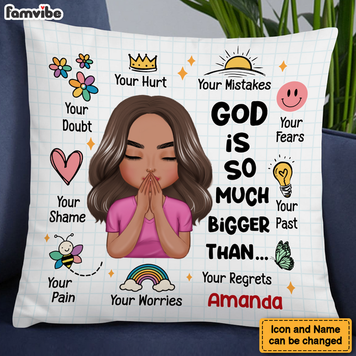 Personalized Gift For Granddaughter God Is So Much Bigger Than Pillow 27608 1