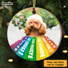 Personalized Dog Loss Memorial Gift Crossed The Rainbow Bridge Photo Circle Ornament 27610 1