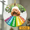 Personalized Dog Loss Memorial Gift Crossed The Rainbow Bridge Photo Circle Ornament 27610 1