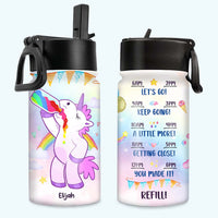 Personalized Gift For Granddaughter Kids Water Bottle With Straw Lid 27615 thumb 1