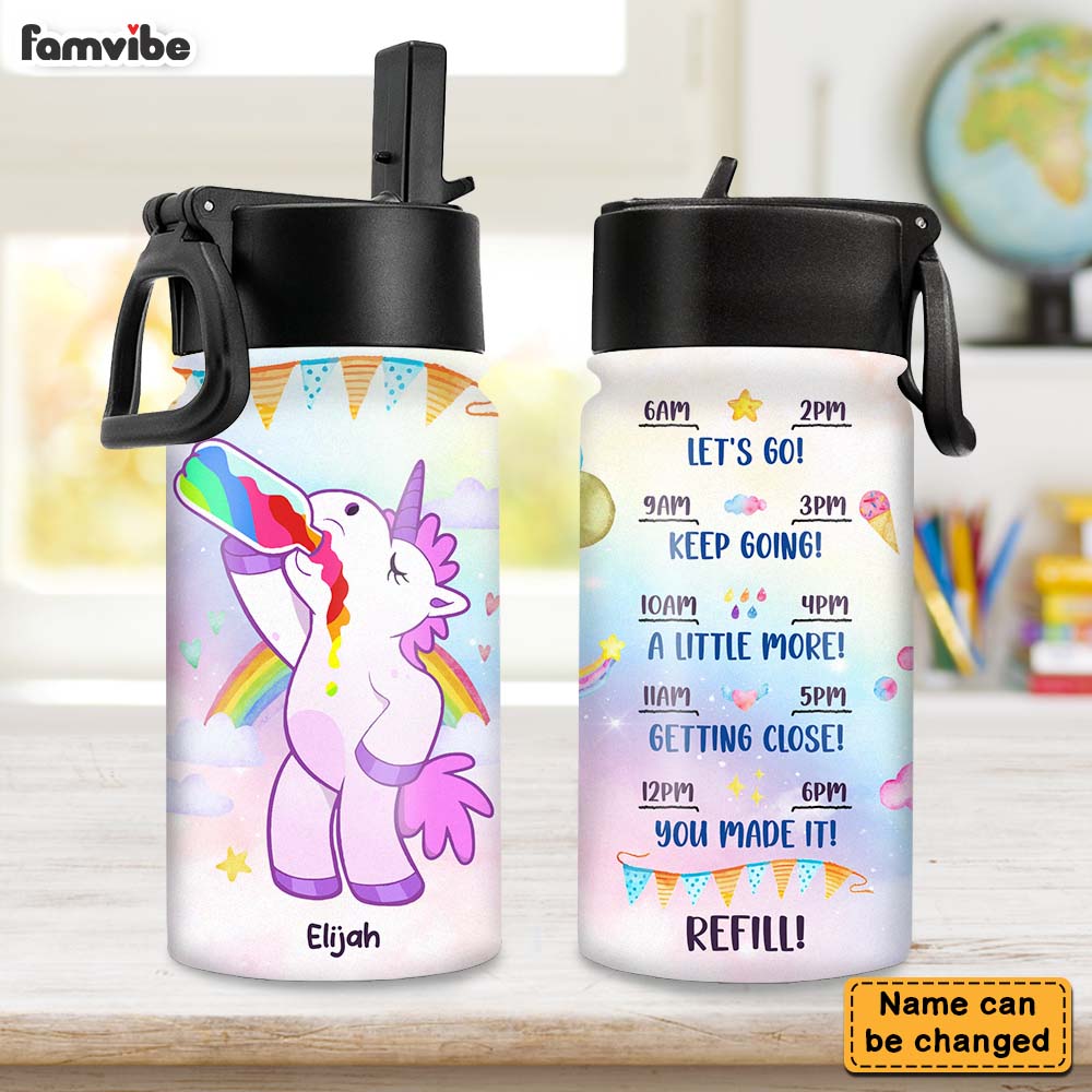 Personalized Gift For Granddaughter Kids Water Bottle With Straw Lid 27615 Primary Mockup