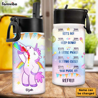 Personalized Gift For Granddaughter Kids Water Bottle With Straw Lid 27615 thumb 1