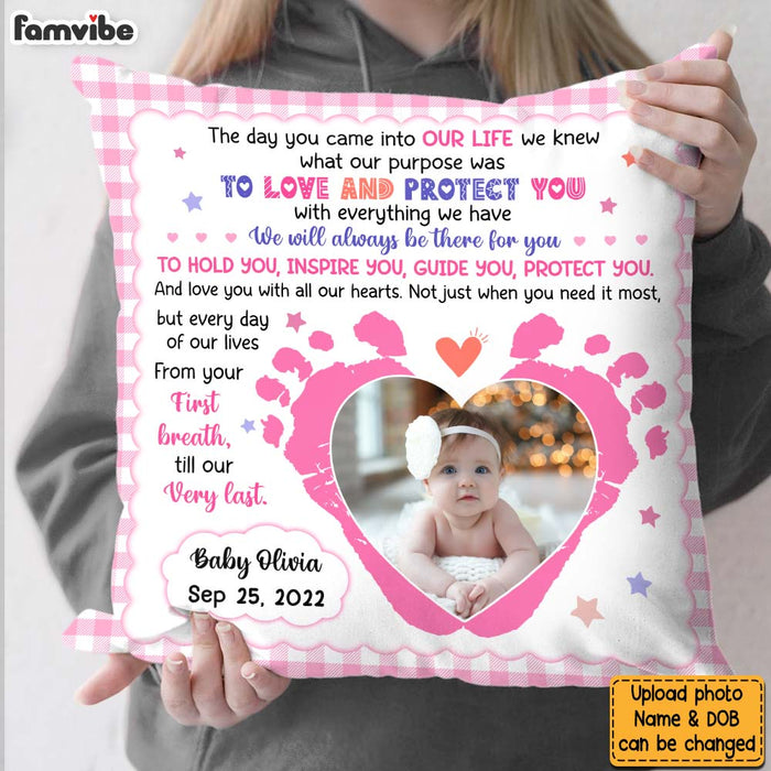 Personalized Gift For Newborn Baby The Day You Came Pillow 27619 1
