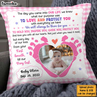 Personalized Gift For Newborn Baby The Day You Came Pillow 27619 thumb 1