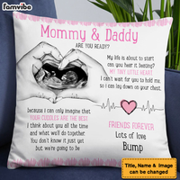 Personalized Gift For Baby Mommy & Daddy To Be My Life Is About To Start Pillow 27622 thumb 1