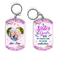 Personalized Custom Photo Gift Friends Sisters Aluminum Keychain 27624 thumb 1