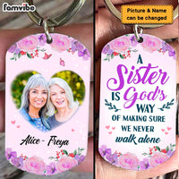 Personalized Custom Photo Gift Friends Sisters Aluminum Keychain 27624 thumb 1
