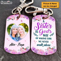 Personalized Custom Photo Gift Friends Sisters Aluminum Keychain 27624 thumb 1