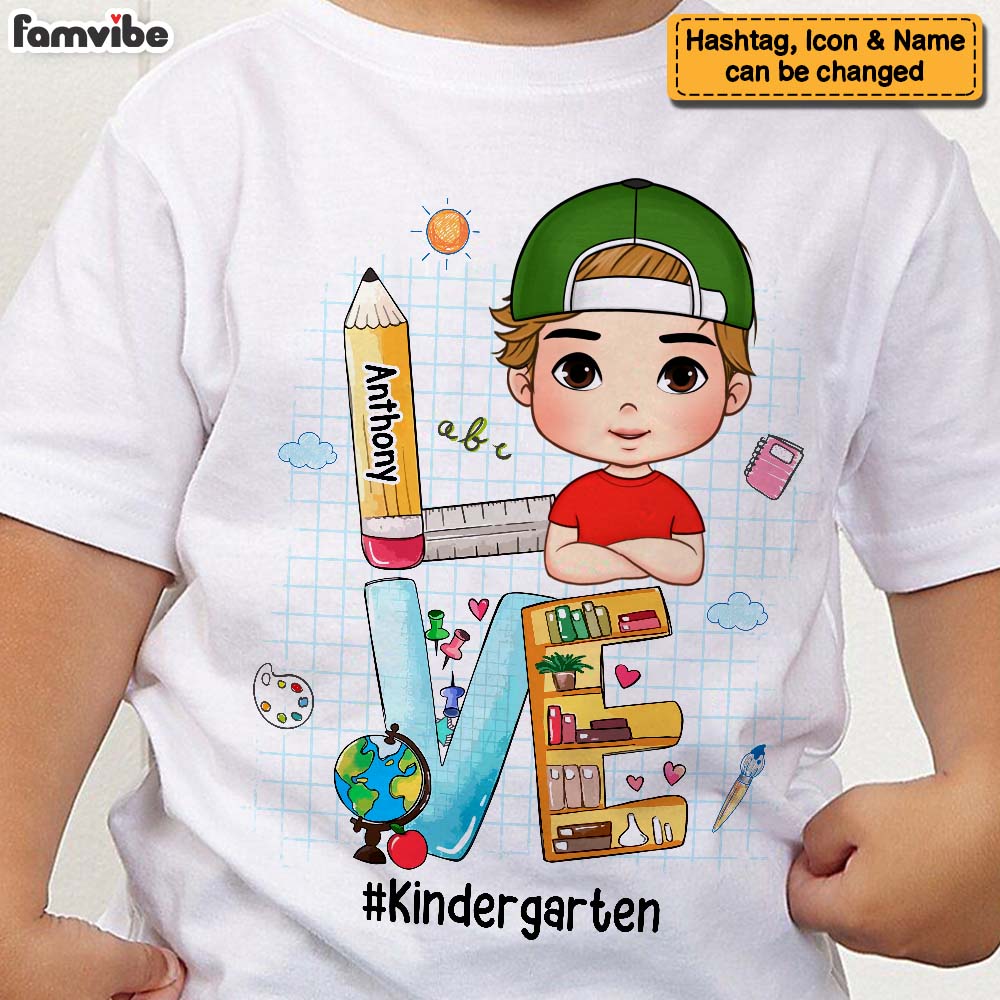Personalized Gift For Grandson Back To School Love Kid T Shirt 27626 Mockup 2