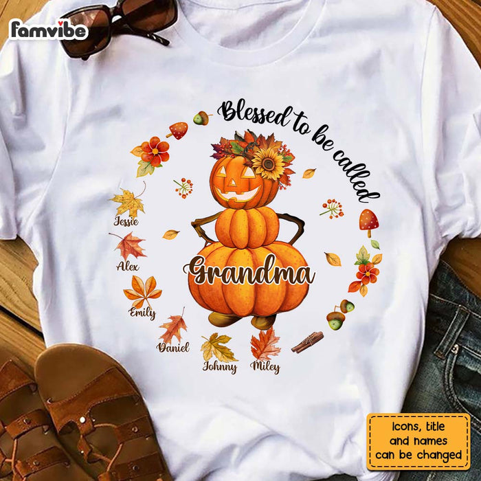 Personalized Gift For Fall Grandma Pumpkin Shirt - Hoodie - Sweatshirt 27629 1