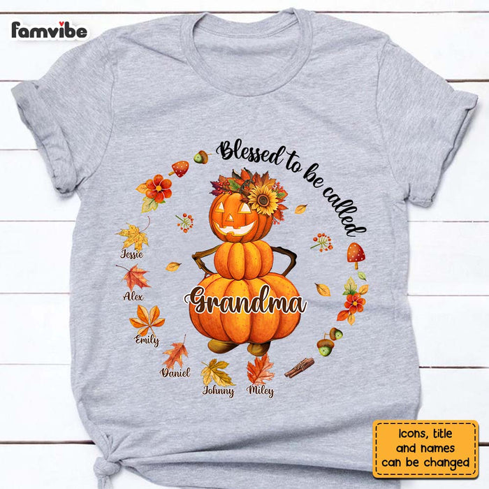 Personalized Gift For Fall Grandma Pumpkin Shirt - Hoodie - Sweatshirt 27629 1