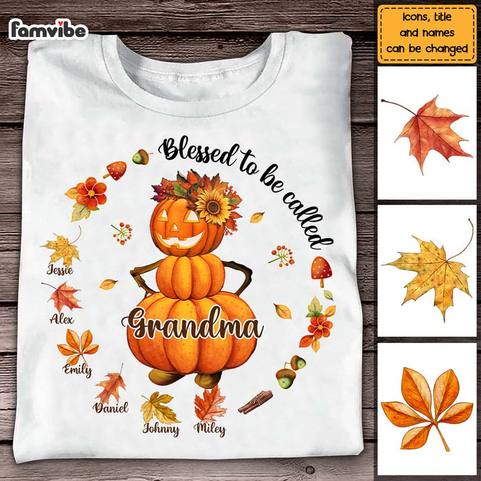 Personalized Gift For Fall Grandma Pumpkin Shirt - Hoodie - Sweatshirt 27629 1