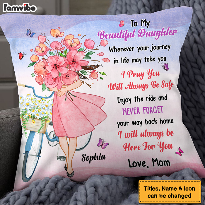Personalized Gift For Daughter I Will Always Be Here For You Pillow 27630 1