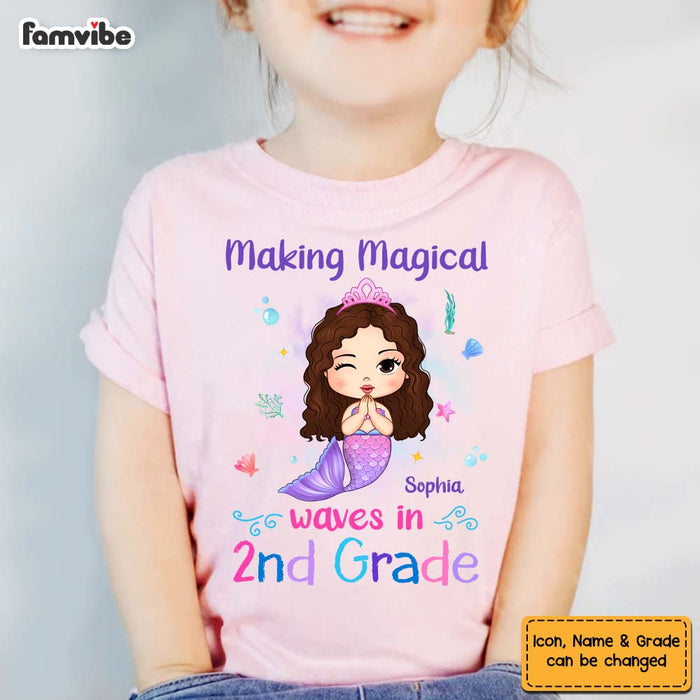 Personalized Gift For Granddaughter Cute Mermaid Back To School Kid T Shirt 27631 1